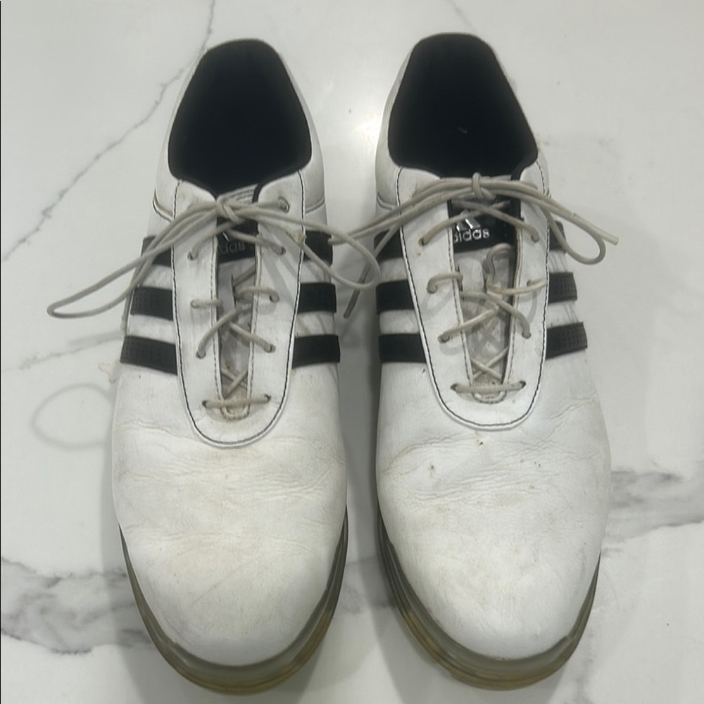 Adidas Men's Adipure Flex Golf Shoes White and Black . Size 11